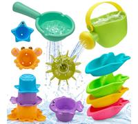 Giocattolo per vasca da bagno per bambini dai 1 ai 3 anni, 10 pezzi