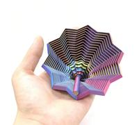 Giocattolo pieghevole di puzzle ottico a illusione 3D a stella di decompressione, torre a spirale poligonale a forma di carota 3D da scrivania, regalo di Natale, regalo di compleanno Fresco e colorato