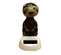 Giocattolo pigro che scuote il sole - Figura di pigro a energia solare per auto, ballerino di pigro solare animato | Bobblehead del tabellone della pigrizia con il movimento alimentato solare,