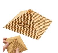 Giocattolo piramide in legno | Pyramid Decryption Mystery Toy | STEM Science Educational Toys Educational 3D Wooden Brain Teaser Puzzle Archeology Regali per ragazzi e ragazze