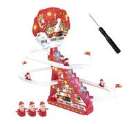 Giocattolo Pista Montagne Russe Di Natale, Pista Scivolo Elettrica Di Babbo Natale, Set Da Gioco Montagne Russe, Scale Scivolo Elettriche, Scale Di Arrampicata Automatiche Giocattolo Di Musica Leggera