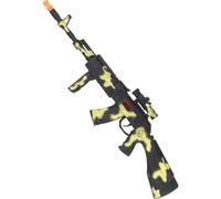 Giocattolo Pistola Militare Soldato Camouflage Accensione Suono Trigger Plastica
