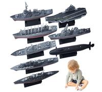 Giocattolo portaerei, Giocattolo da Coraggio 3D 8pcs, Modello di plastica Sottomarino per Ragazzi e Ragazze Regali per Bambini