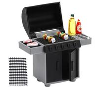 Giocattolo portatile per barbecue per bambini, realistico in miniatura, giocattolo per barbecue a casa, per bambini e ragazze, per interni ed esterni, cortile, giardino, scc