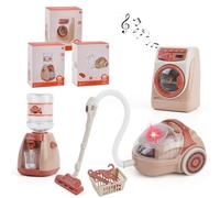 Giocattolo Pulizie per Bambini,Set Attrezzi di Pulizia con Lavatrice Giocattolo,Aspirapolvere,Annaffiatoio,Gancio e Accessori,Gioco di Ruolo per Casa