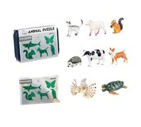 Giocattolo Puzzle 3D in plastica con Scatola immagazzinaggio per Bambini Modelli educativi Insetti Animali Giocattolo Riutilizzabile per Animali