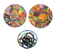 Giocattolo Puzzle Circolare Doppio Lato Con Rotazione A 360 Gradi