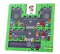 Giocattolo Puzzle Con Per Bambini - Labirinto Magnetico In Legno, Gioco Da Tavolo Interattivo A Tema Parcheggio Sviluppo Cognitivo | Attività Di Apprendimento Precoce Genitore-figlio Scuola A