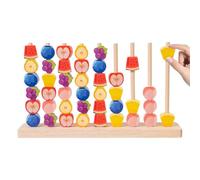 Giocattolo Puzzle Impilabile In Legno - Gioco Di Smistamento Della Frutta | Gioco Di Apprendimento Della Forma Sensoriale, Per Bambini, Ragazze, Scuola Materna, Aula, Viaggi, Feste Di Famiglia, Comple