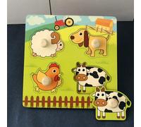 Giocattolo puzzle in legno di dimensioni palmare, adatto per bambini Fattoria PuzzleLegno