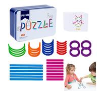 Giocattolo Puzzle In Legno per Bambini: Gioco Di Impilamento Di E Anelli, Gioco Di Costruzione Creativo | Puzzle Educativo In Legno per Bambini Oltre 3 Anni, Migliora Il