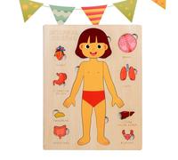 Giocattolo puzzle per il corpo umano, strumento educativo per la scienza cognitiva, puzzle anatomico multistrato in legno, scheletro per bambini, interni, educazione precoce