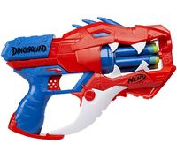 Nerf DinoSquad - Blaster lancia-dardi Raptor-Slash, con tamburo rotante da 6 dardi, azione raffica di colpi, include 6 dardi originali Elite