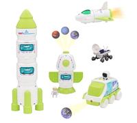 Giocattolo razzo YUYU per bambini, modello di navetta spaziale con personaggi di astronauti, giocattolo astronave per ragazzi e ragazze, set da gioco per l'esplorazione degli astronauti (verde)