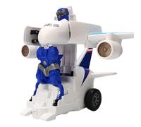 Giocattolo Robot Per Bambini - Giocattolo Robot Aereo Trasformabile Elettrico 2 In 1, Aereo Omnidirezionale Con E Musica | Modello Di Simulazione Di Ae Reo Passeggeri, Giocattoli Volanti In Elico