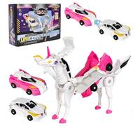 Giocattolo Robot Unicorno, Auto Giocattolo Unicorno Transformers, Auto Robot Giocattolo Trasformabile, Deformazione da Collisione Combinato per Bambini più grandi Ragazza Ragazzo
