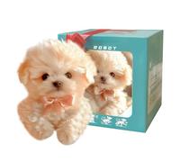 Giocattolo robotico per cani, cucciolo simulato, morbidi compagni coccolosi, risponde ai comandi vocali, sviluppa le abilità dei bambini piccoli, dispositivo di intrattenimento per la camera da letto,