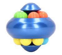 Giocattolo rotante a sfera per alleviare lo stress, portatile, divertente giocattolo rotativo per adulti, adolescenti, ufficio, casa, materiale in lega di alluminio, diametro 50 mm (blu)