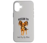 Giocattolo russo cane piccolo cane grande atteggiamento Pet design Custodia per iPhone 16 Plus
