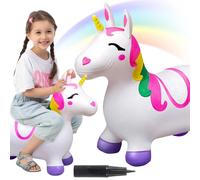 Giocattolo salterello unicorno bianco con pompa Woopie