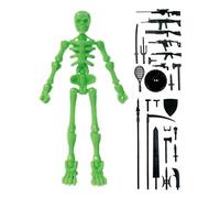 Giocattolo Scheletro- 13x3,5 Cm Action Figure | Azione Decorazione Di Piccoli Scheletri Con Accessori Multipli | Statue Modello Di Giunti Mobili Realistici Per Gli Scaffali Della Collezione Di