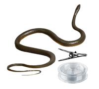 Giocattolo scherzo serpente su corda - Realistico serpente finto per spaventi e scherzi divertenti, design flessibile del movimento del corpo strutturato realistico, corda sospesa + di scherzo