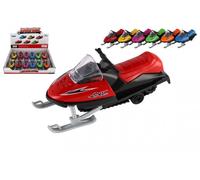 Giocattolo scooter da neve metallo/plastica 13 cm, a carica, 6 colori
