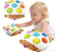 Giocattolo Sensoriale a Pressione a Forma di Riccio per Neonati, Adatto per Bambini da 18 Mesi in Su, Giocattolo di Riconoscimento a Pressione, Compagno di Viaggio in Aereo. (Colore Casuale) Tagli Uni