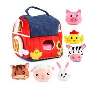 Giocattolo sensoriale - Gioco educativo di riconoscimento delle lettere - Morbido set di peluche con animali della fattoria | Per Natale Pasqua Compleanno Riempitivo Calze Camera dei Bambini Gioco