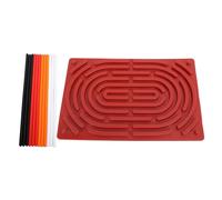 Giocattolo Sensoriale in Silicone a Doppio Lato, Tavola per attività Antistress, Strumento Calmante Ideale per Autismo, ADHD, con Dimensioni da Viaggio Portatili (Rosso scuro