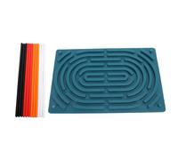 Giocattolo Sensoriale in Silicone a Doppio Lato, Tavola per attività Antistress, Strumento Calmante Ideale per Autismo, ADHD, con Dimensioni da Viaggio Portatili (BLUE