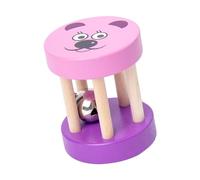 Giocattolo Sensoriale per Neonati da 0 a : Sonaglio a Rullo, Cilindrico, Superficie Liscia, Portatile, Regalo per Mamme Che Allattano, Campanell, Viola