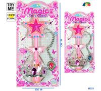 GIOCATTOLO SET MAGIC SCETTRO A STELLA CON GIOIELLI LUCI E SUONI TRY ME
