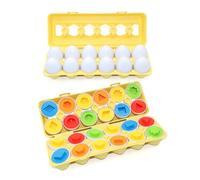 Giocattolo Sicuro Per L'apprendimento Del Bambino Da 1 A 3 Anni Uova Interattive Per Addestramento Riconoscimento Del Colore E Alla Coordinazione Occhio-mano Con Custodia Giocattolo Da Viaggio