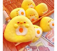 Giocattolo soffice e carino a forma di pane con pulcino, palla antistress morbida e lenta nel rimbalzo, giocattolo fidget a forma di cibo kawaii a forma di pollo in TPR per adolescenti e adulti, decor