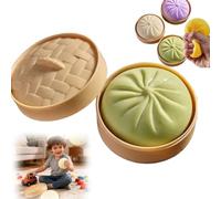 Giocattolo Squishy Gigante a Forma di Ravioli, Grandi Squishy a Forma di Ravioli Arcobaleno, Palla Sensoriale Jumbo a Lenta Crescita per Bambini e Adulti, Giocattolo Antistress per Scrivania (Green)