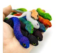 Giocattolo stampato 3D a pezzo unico a forma di vipera fantasy, schema di colori sfumati e freddi con delicata riproduzione delle scaglie, pose multiple per una visualizzazione flessibile, ornamento d