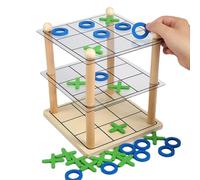 Giocattolo strategico 3D per giochi da tavolo per famiglie - Set di giochi Classic Row Connect | Attività di apprendimento educativo per bambini adulti | All'aperto, al chiuso, in aula, per feste