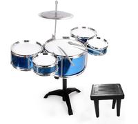 Giocattolo Strumento Musicale Batteria con Tamburi Cymbal Sgabello e Bacchette per - Sviluppa il Talento la Coordinazione Ragazzi Ragazze