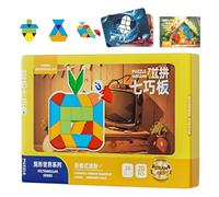 Giocattolo Tangram Puzzle - Apprendimento Progressivo Educativo | Rompicapo Magnetico Tangram | per Ragazze Ragazzi in Età Prescolare Giochi Educativi Serata in Famiglia Aula Didattica Asilo