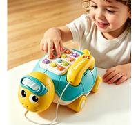 Giocattolo tartaruga musicale da gattonare per neonati, adatto per bambini di 6 mesi, giocattolo Montessori per l'educazione precoce e il tempo a pancia in giù, stimolazione visiva e uditiva, allename
