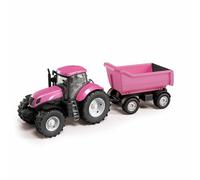 GIOCATTOLO TRATTORE ROSA CON CASSONE ALTO, DIMENSIONE CM.: 62X18H20