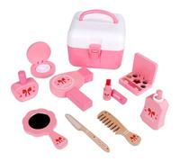 Giocattolo Trucco Compatto Rosa in Legno Plastico per Bambine | Coordinazione Occhio Mano, Cognizione Colore, Sensibilità Visiva, Casa Compleanno