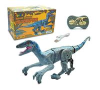 Giocattolo Velociraptor RC Con Effetti Sonori E Movimento Realistico | Blu