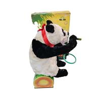 Giocattolo vintage in latta cinese panda che fa le bolle a batteria ME 781