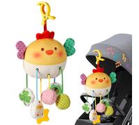 Giocheo da panorami, giocattoli per seggiolini per auto, spirale peluche per neonati appeso per il sedile per auto per auto con barra per cucciolo di passeggino mobile con scatola di musica - forma d
