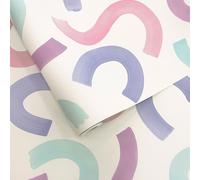 Giocherellone Riccio Coriandoli Carta da Parati Aqua Lilla Rosa Holden Decor Con