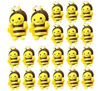 Giochetti animali ripieni di mini ape, peluche ape da 20 pc in peluche di con gambe, braccio, tentacolo, ala e espressione del sorriso giocattoli sospesi decorativi per lo zaino con catena in