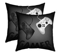 Giochi 2 set federe 50x50cm per divano camera da letto fumetto videogioco gamepad cuscini decorativi divano divano letto arredamento auto graffiti stile federa novità moderno gamer federa arredamento