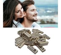 Giochi a torre per adulti, Super Naughty Block Tower Game, Tumbling Torre di legno impilabile Blocco per coppie Date Night Idee per San Valentino Amante Giochi di ubriachezza (48 pezzi)